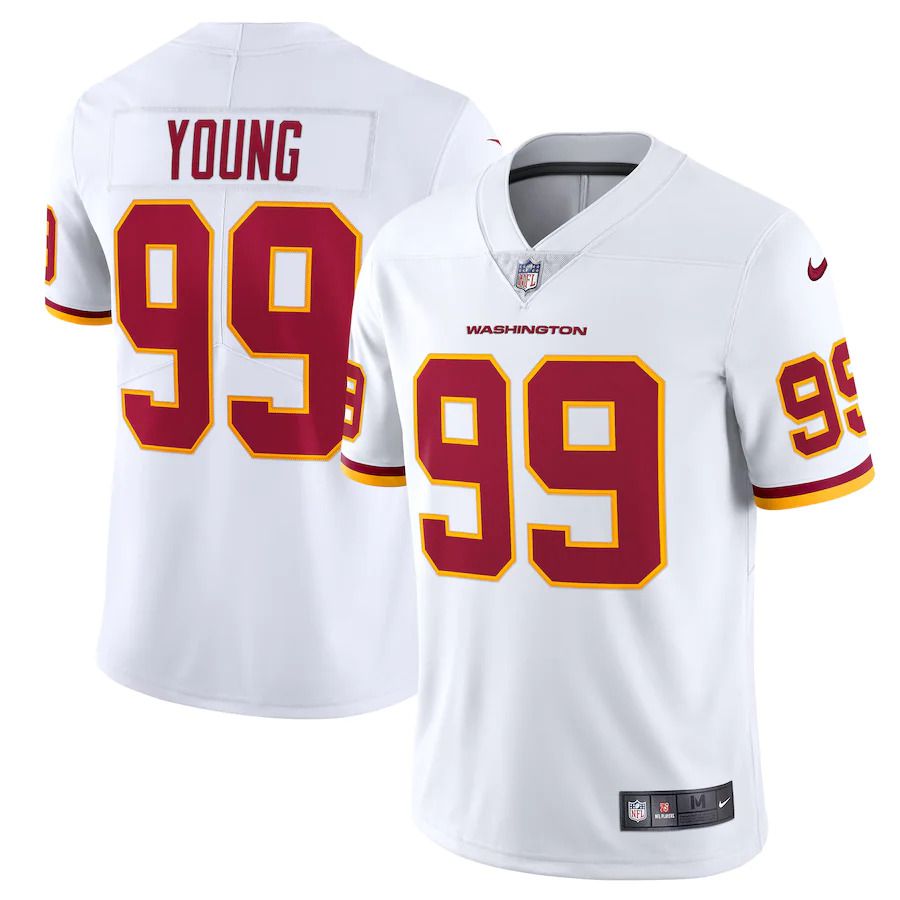 Men Washington Redskins #99 Chase Young Nike White Vapor Limited NFL Jersey->washington redskins->NFL Jersey